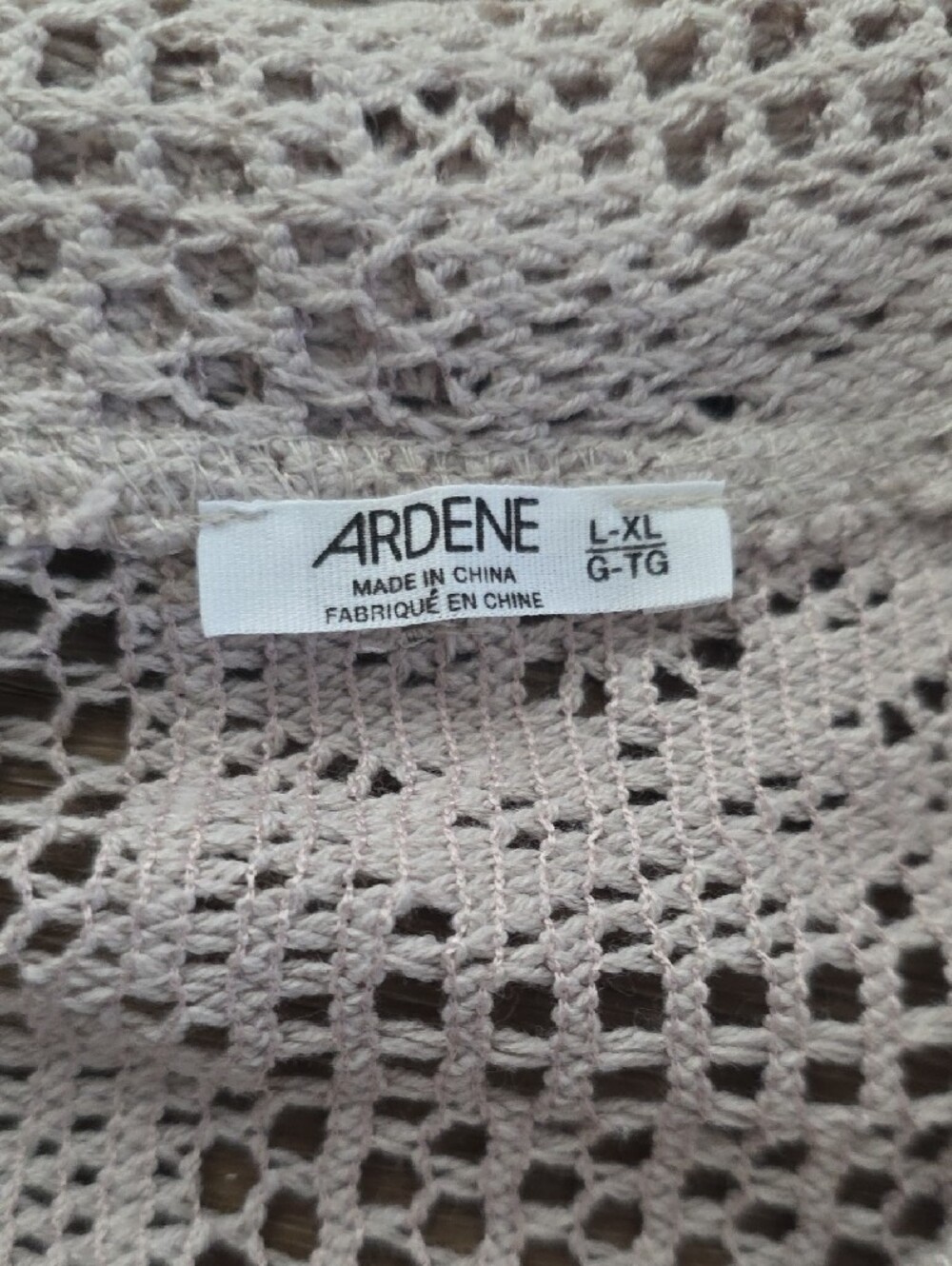 Ardene Openwork Crochet Top & Shorts Set in Light Taupe - Picture 2 of 3